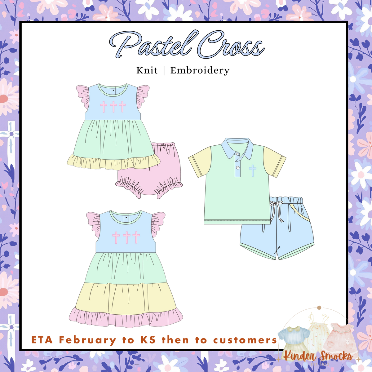 Kinder Play PO 6 Easter: Pastel Cross (ETA February to KS then to customers)