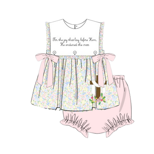 Hebrews 12:2 Floral Bloomer Set