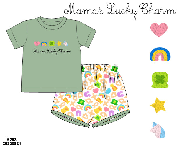 Pre-Order 54 St Paddy's: Mama's Lucky Charm Shortie Set (ETA January to KS then to customers)