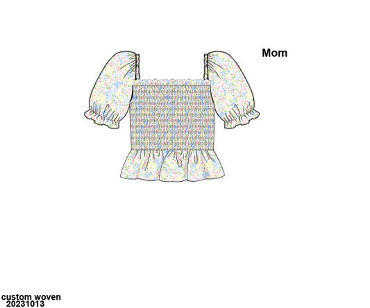 PO 27 SPRING PART ONE: Hebrews 12:2 Floral Mom Top Only (ships in 5-7 business days)