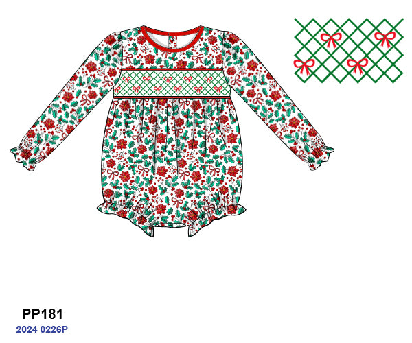PRE-ORDER 37 LAST OF CHRISTMAS: Holly Jolly Floral Bubble (ETA: October to customers)