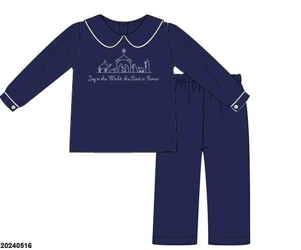 PRE-ORDER 36 CHRISTMAS PART ONE: 'Joy To The World' Pants Set (ETA: October to customers)