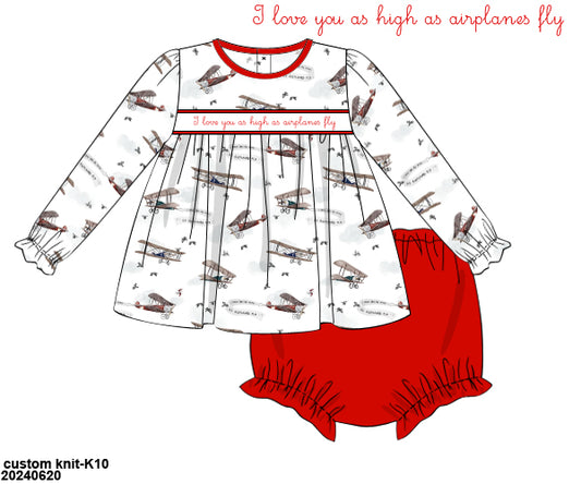 RTS PO 26 Valentine's Day + St. Patrick's Day: Love At First Flight Bloomer Set (3-5 business days)