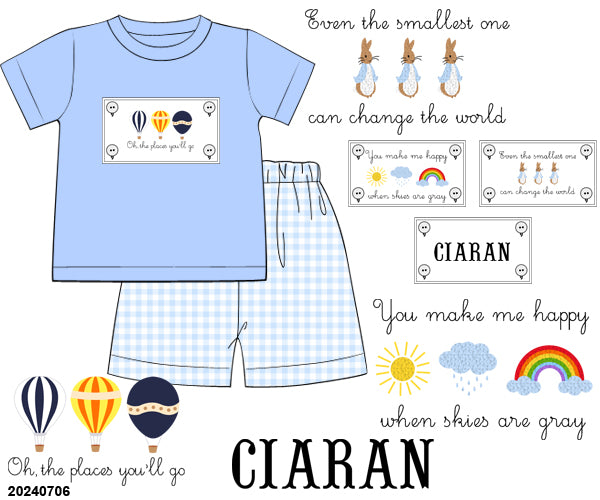 Multi-Tab Shorts Set - Name Tab: MAMA’S BOY