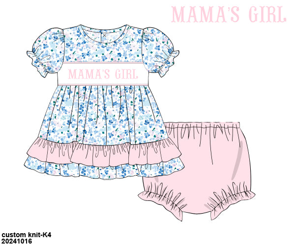 PO 29 EXTRAS RTS: Blushing Blues Bloomer Set - DADDY'S GIRL (ships in 3-5 business days)