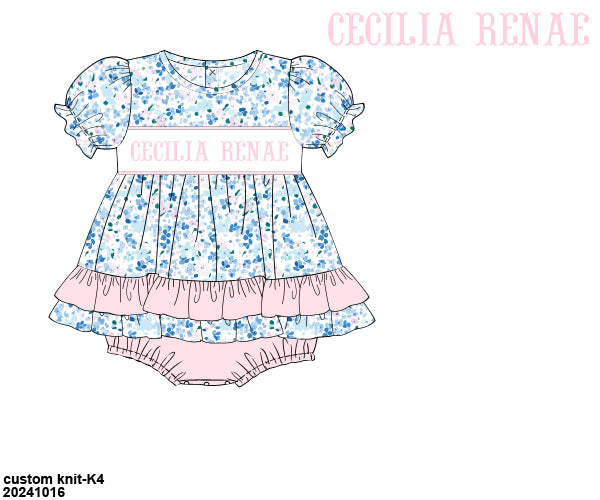 PO 29 SUMMER PART ONE: Blushing Blues Skirted Bubble - DADDY'S GIRL (ETA April to KS then to customers)
