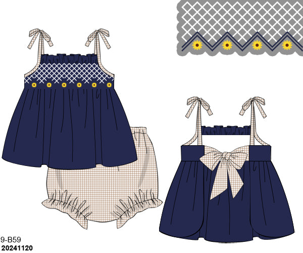 PRE-ORDER 32 TRANSITION TO FALL: Sunflower Fields Bloomers Set (ETA: AUGUST to customers)
