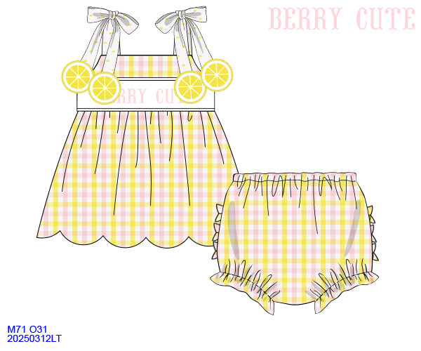 PO 31 RTS: Char's Sweet Lemons Bloomer Set "SOUR THEN SWEET" (ships in 3-5 business days)