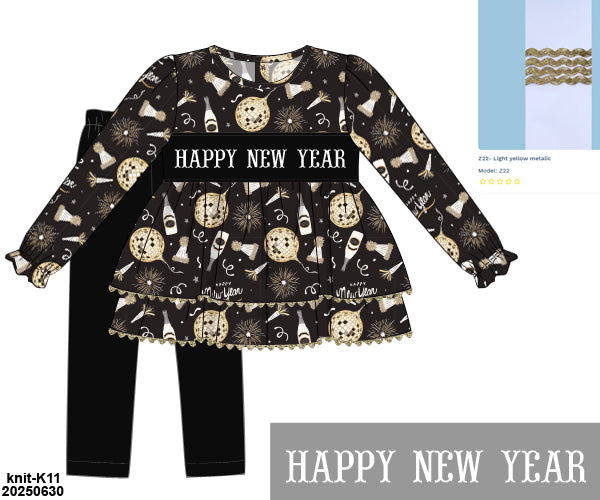 PRE-ORDER 38 Hello 2026: New Year’s Day Leggings Set (ETA: November to KS then to customers)