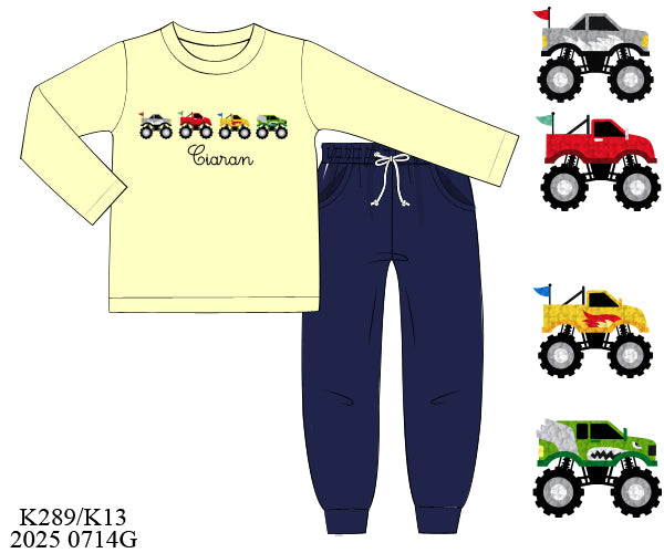 PRE-ORDER 38 Hello 2026: Monster Truck Jogger Set (ETA: November to KS then to customers)