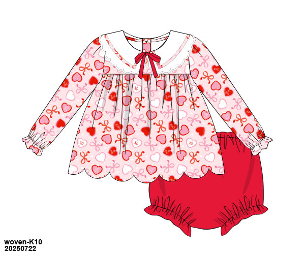 PRE-ORDER 39 Winter & More: Love You XO Much Bloomers Set - Long Sleeves (ETA: December to KS then to customers)