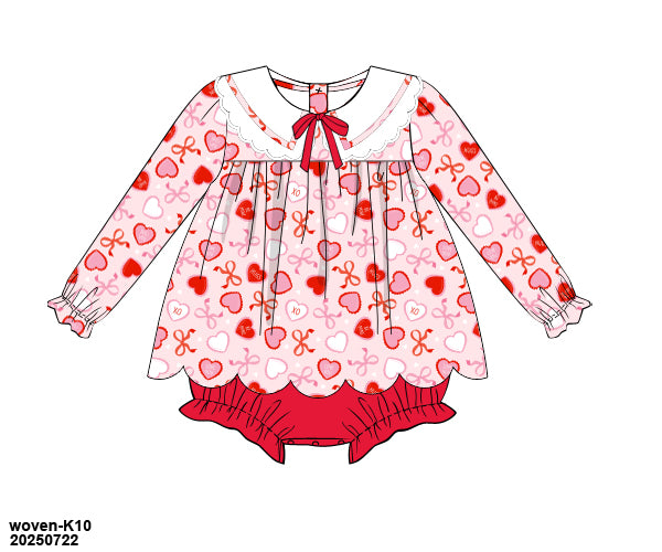 PRE-ORDER 39 Winter & More: Love You XO Much Skirted Bubble - Long Sleeves (ETA: December to KS then to customers)
