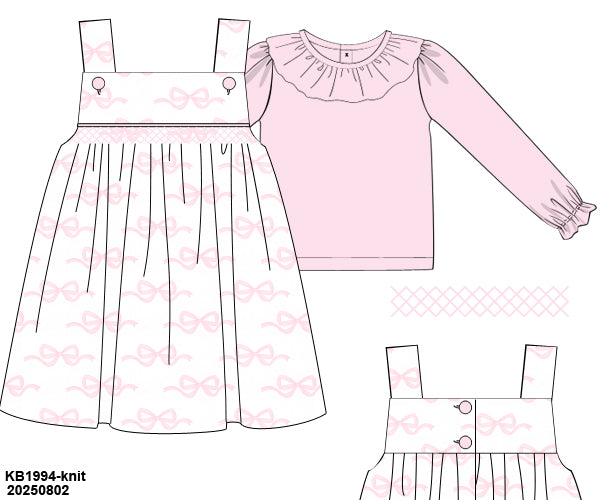PRE-ORDER 39 Winter & More: Conleigh's Bows Dress (ETA: December to KS then to customers)