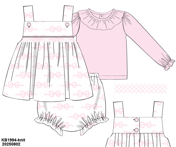 PRE-ORDER 39 Winter & More: Conleigh's Bows Bloomers Set (ETA: December to KS then to customers)