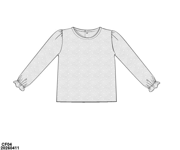 PO 48 FALL ONE: Sheer Mesh Top - White (ETA: late August to customers)