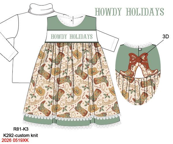 PO 50 CHRISTMAS PART ONE: Howdy Holidays Dress (ETA late September to customers)