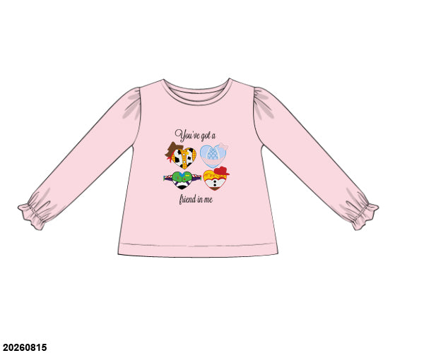 PO 53 VALENTINE: Friend In Me Pink Shirt Only (ETA late December to KS then to customers)
