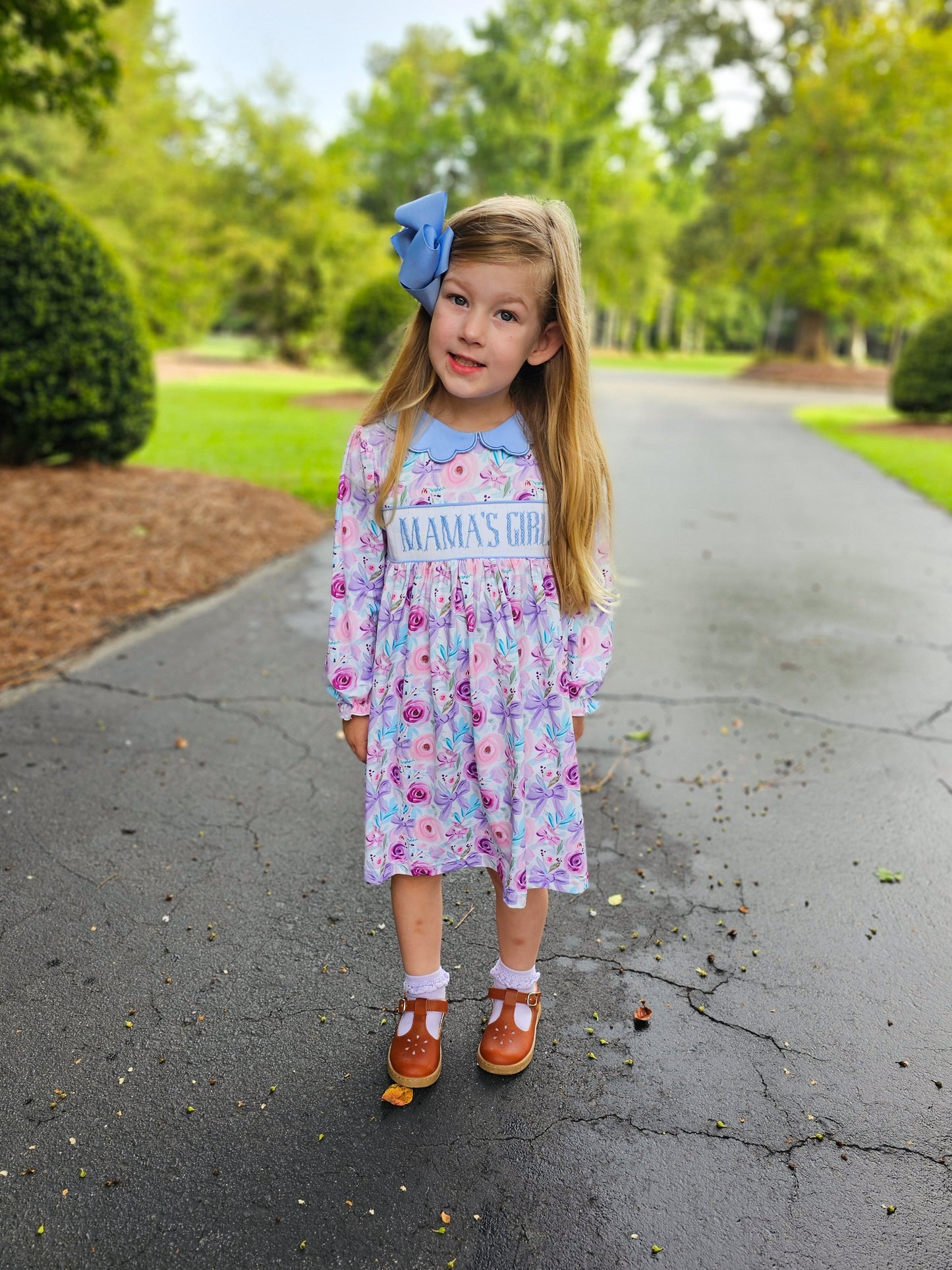 RTS KS Winter: Gianna's Floral Dress "MAMA'S GIRL" (ships in 3-5 business days)