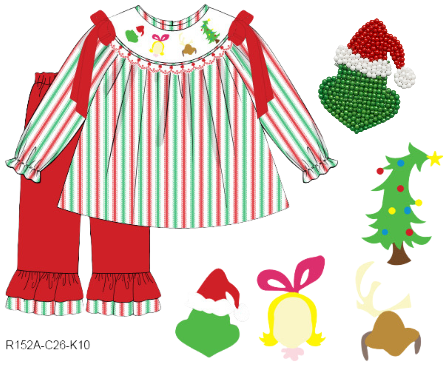 PO 50 CHRISTMAS PART ONE: Cheermeister Beaded Pants Set (ETA late September to customers)
