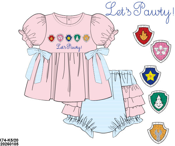 RTS Let's Pawty Bloomers Set (No Phrase / Blank)