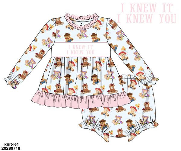 PO 52 MAGICAL WINTER: Beary Loved Smocked Bloomers (ETA late November to customers)