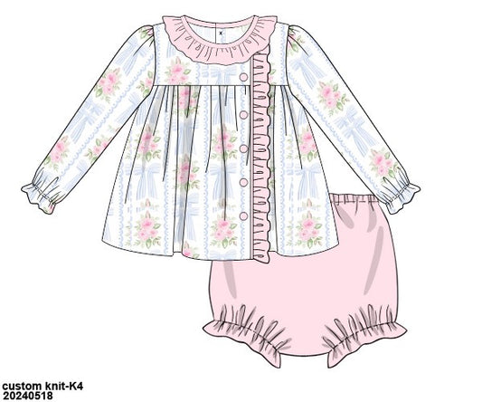 RTS KS Winter: Katherine's Pretty Floral Bloomer Set (ships in 3-5 business days)