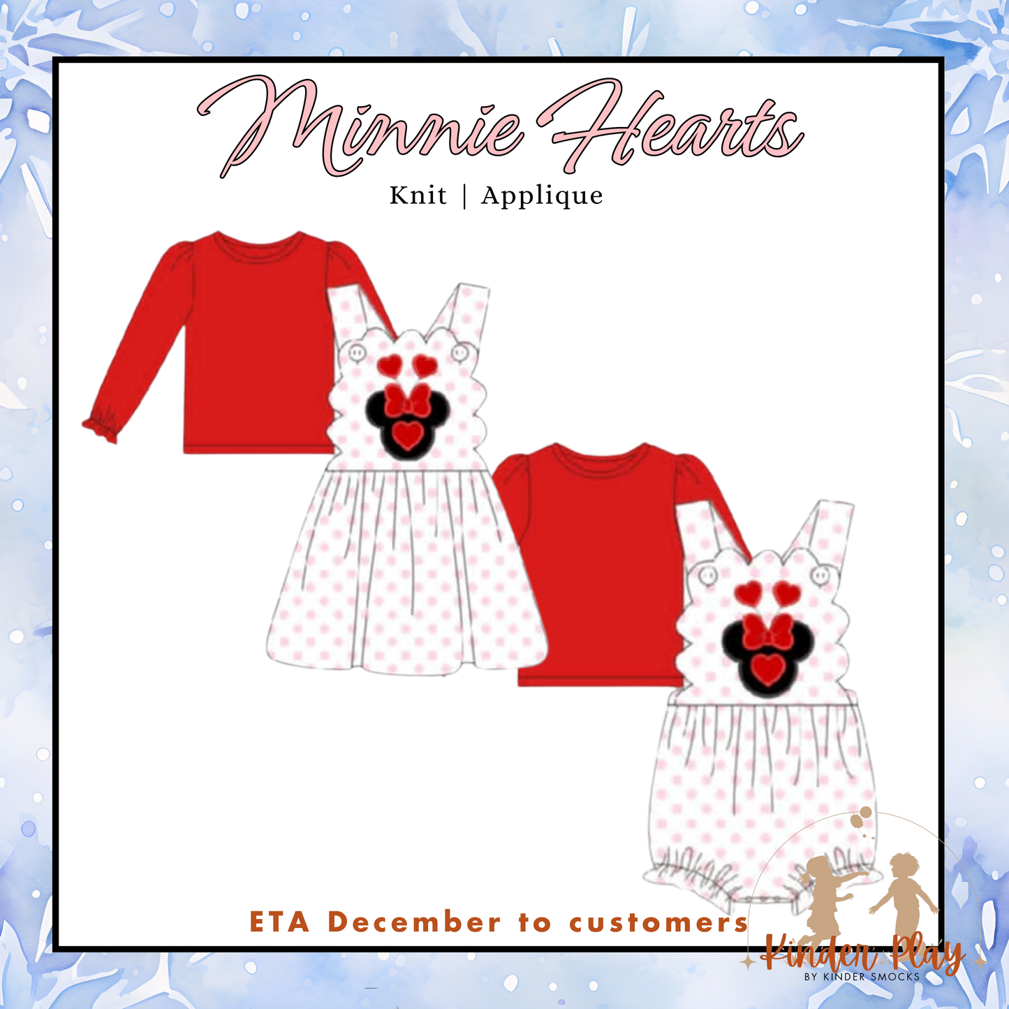 Kinder Play PO 5 Winter Sets: Minnie Hearts (ETA December to customers)