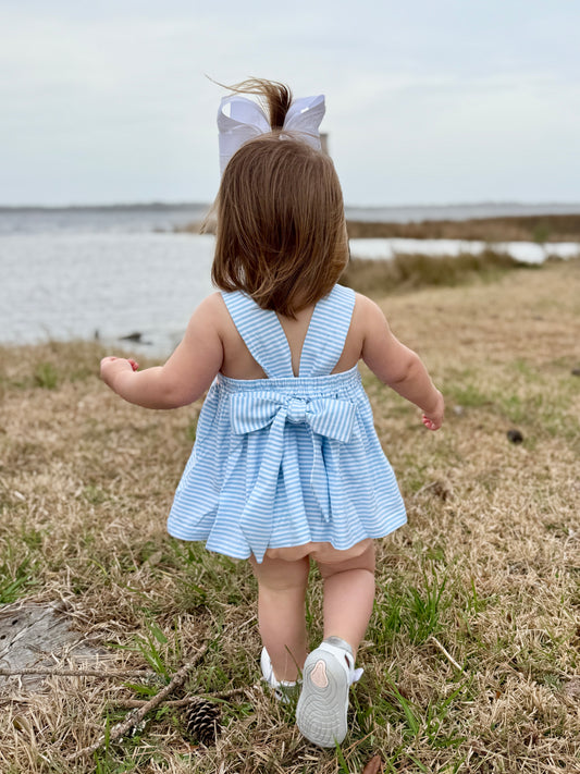 PO 27 SPRING PART ONE: Smocked Fish Friends Bloomer Set (ships in 5-7 business days)