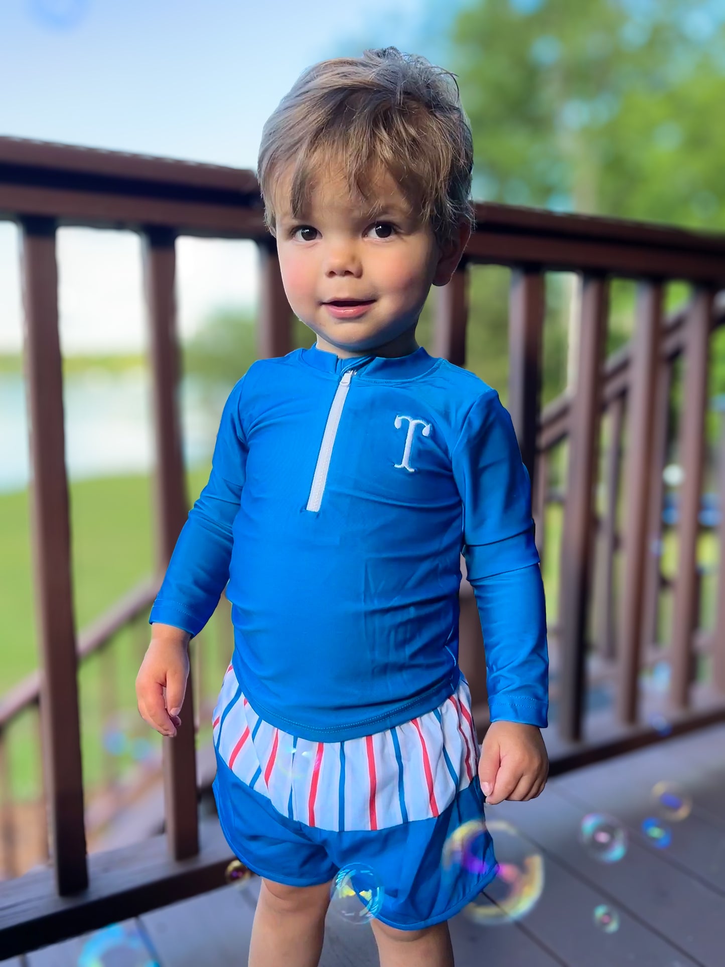 Bryant Stripes rashguard set (no monogram)