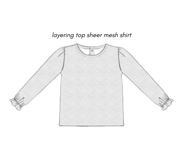 PRE-ORDER 39 Winter & More: Add On Long Sleeves Sheer Mesh Top (ETA: December to KS then to customers) (Copy)