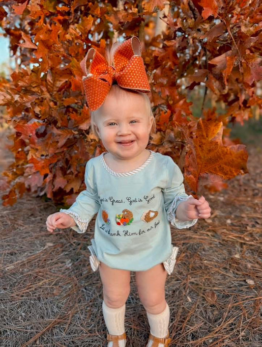 PRE-ORDER 35 LAST OF FALL: God Is Great, God Is Good Sage Ruffled Bubble (ETA: SEPTEMBER to customers)