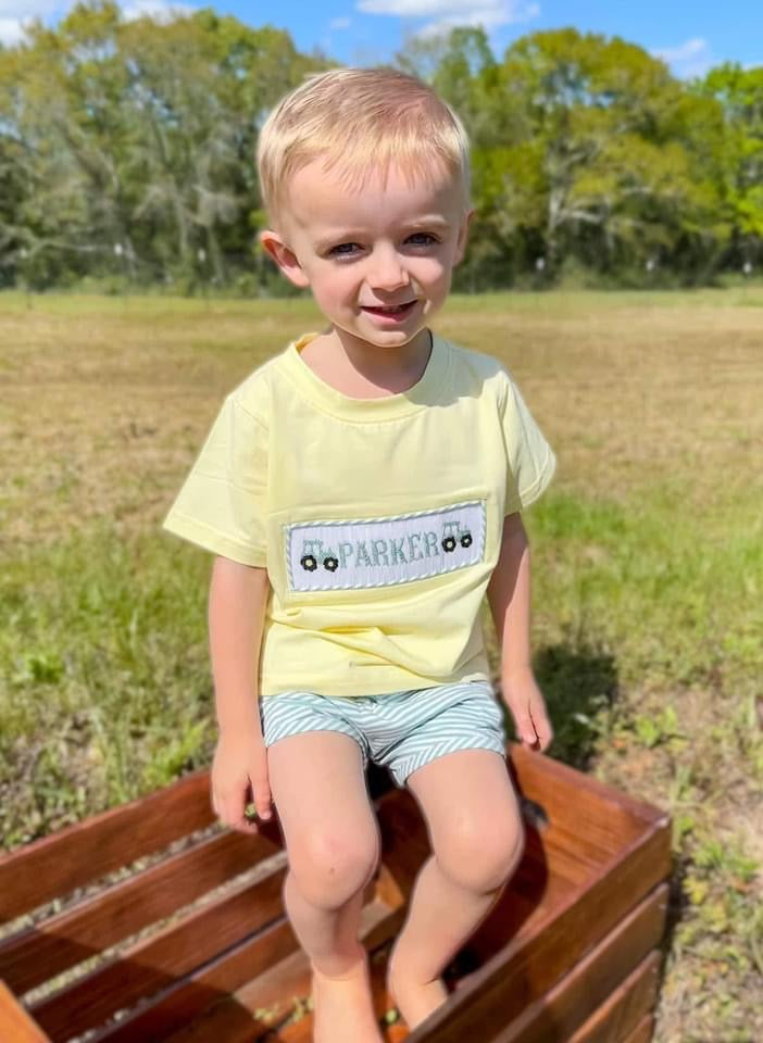 RTS: Green Tractor shortie set (PAPA’S BUDDY)