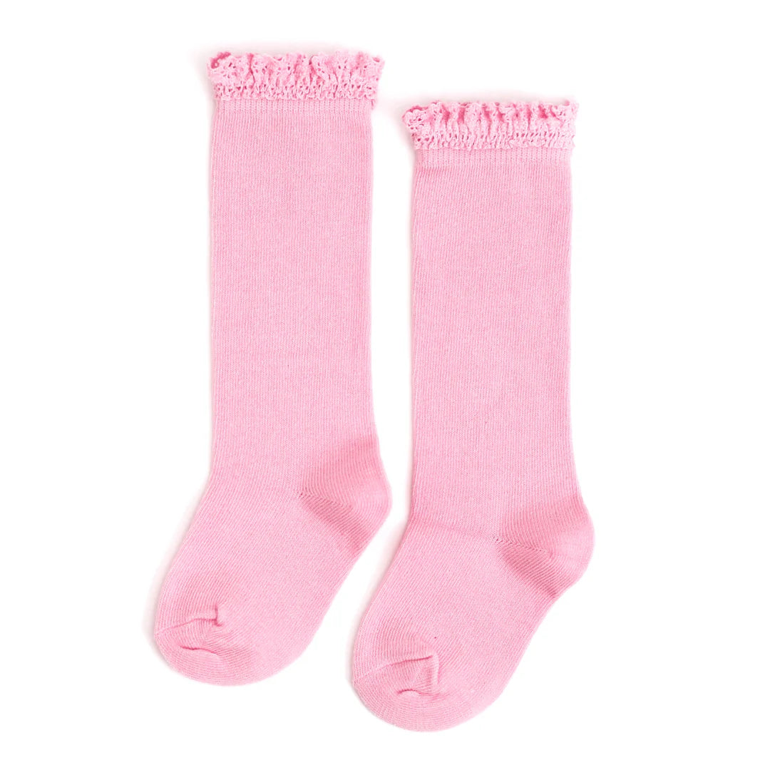 Little Stocking Co Blossom Lace Top Knee High Socks