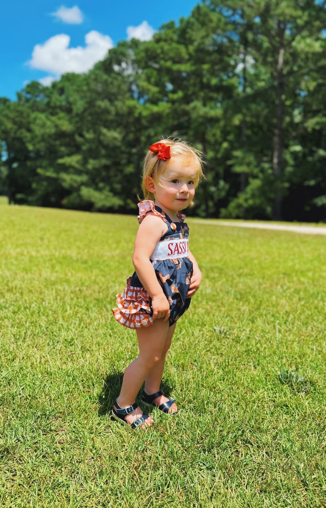 PO 30 RTS: Smocked Clucks Bubble - SASSY CHICK (ships in 3-5 business days)