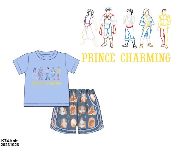 PRINCE CHARMING" Shorts Set