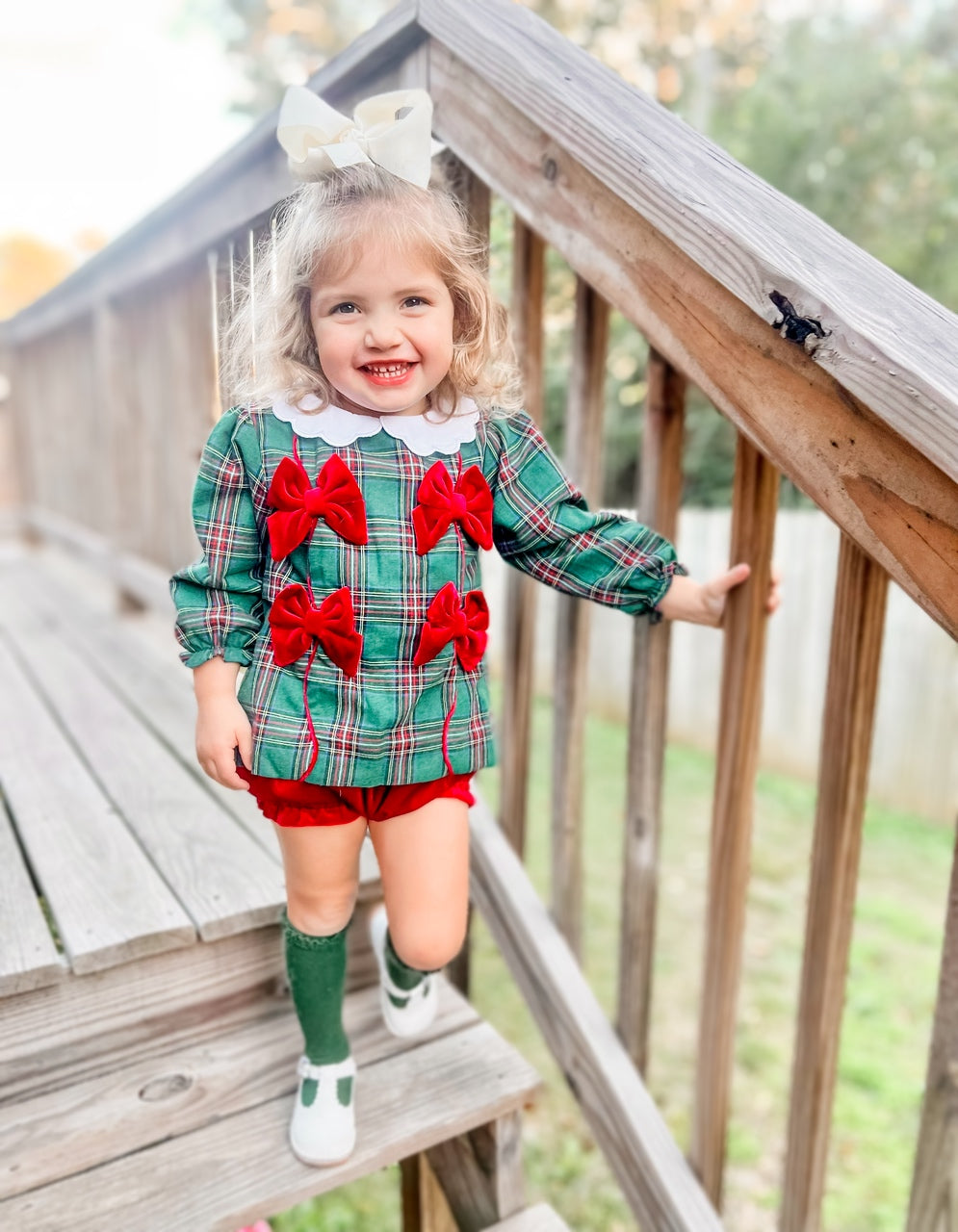 PO 12: Tartan & Velvet Bloomer Set