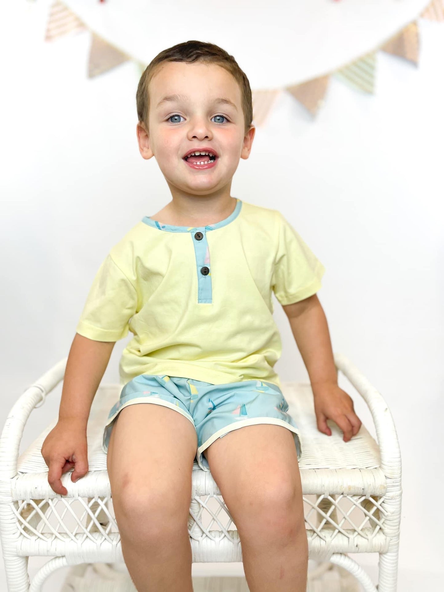 Sail Away Boy Shorts Set