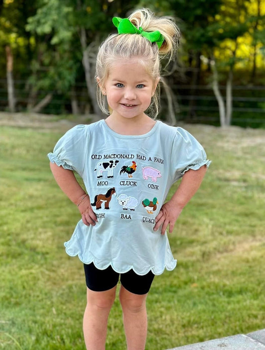 Back to School: Old MacDonald cap sleeve shirt only