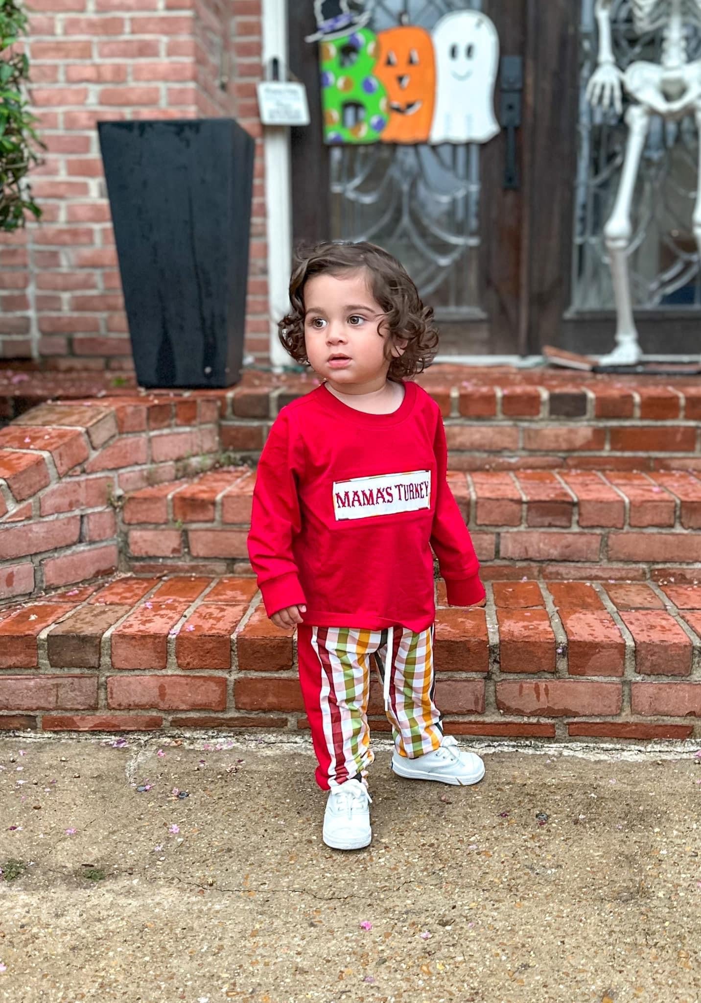 "MAMA'S BOY" Harvest Wishes Jogger Set