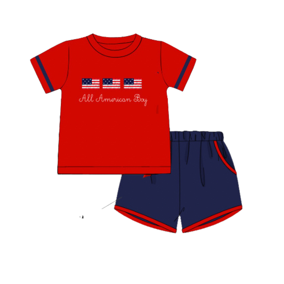 PO 29 EXTRAS RTS: All American Boy Shortie Set (ships in 3-5 business days)