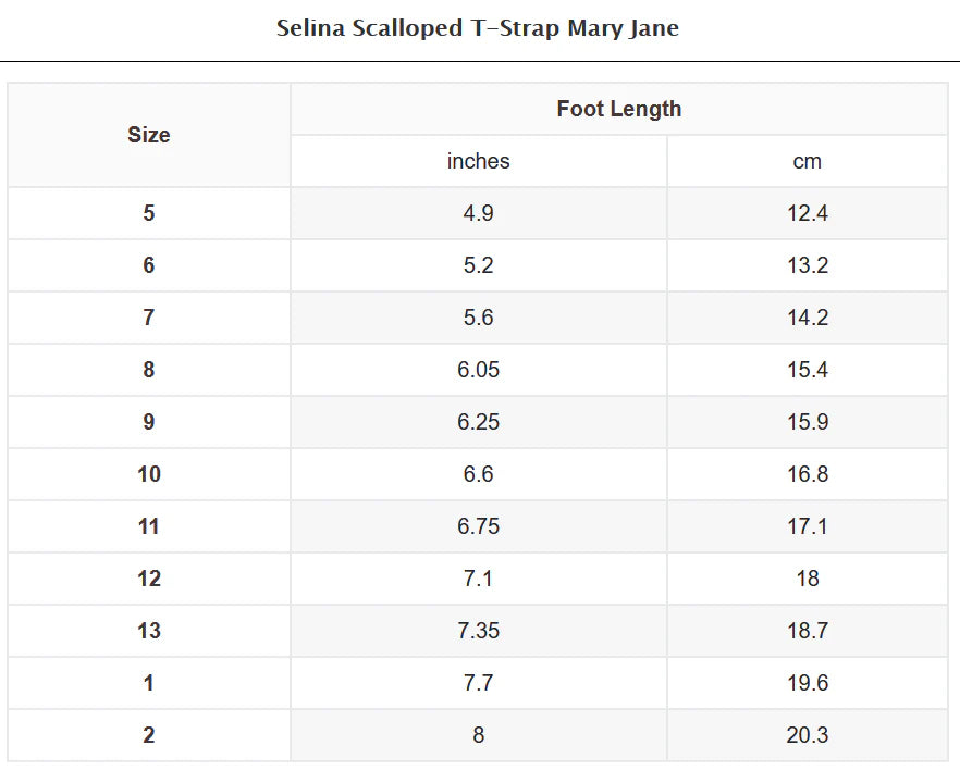 L’amour Selina Scalloped T-Strap Mary Jane