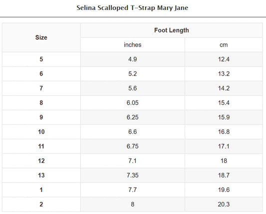 L’amour Selina Scalloped T-Strap Mary Jane