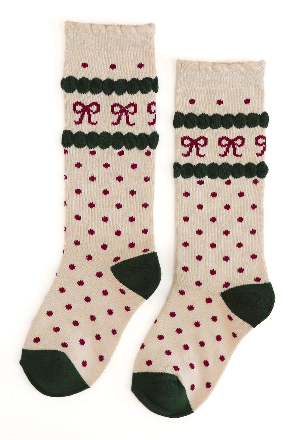 Little Stocking Co Christmas Bow Knee Socks (ETA - Mid November to KS then to customers)