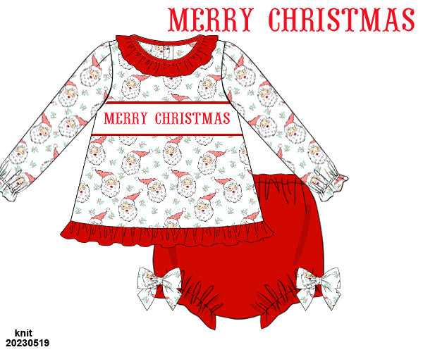 RTS KS Christmas: Here Comes Santa Claus Bloomer Set