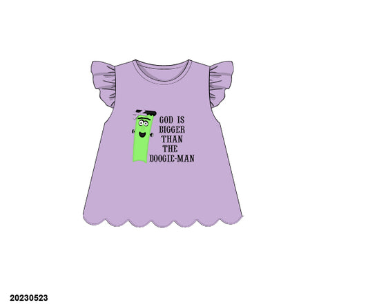 PO 11: God is Bigger! Scalloped Shirt (Ready to Ship)