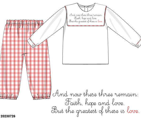 1 Corinthians 13:13 Pants Set