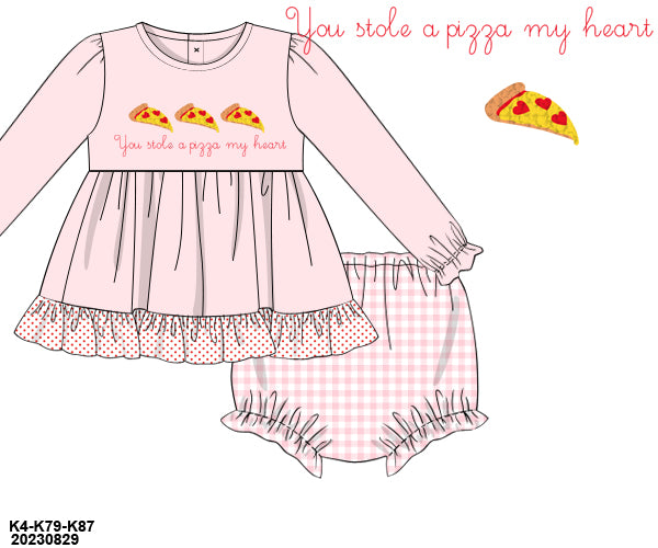 RTS PO 26 Valentine's Day + St. Patrick's Day: Pizza My Heart Bloomer Set (3-5 business days)