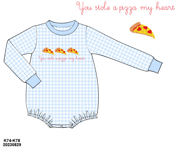 Pizza My Heart Boy Bubble