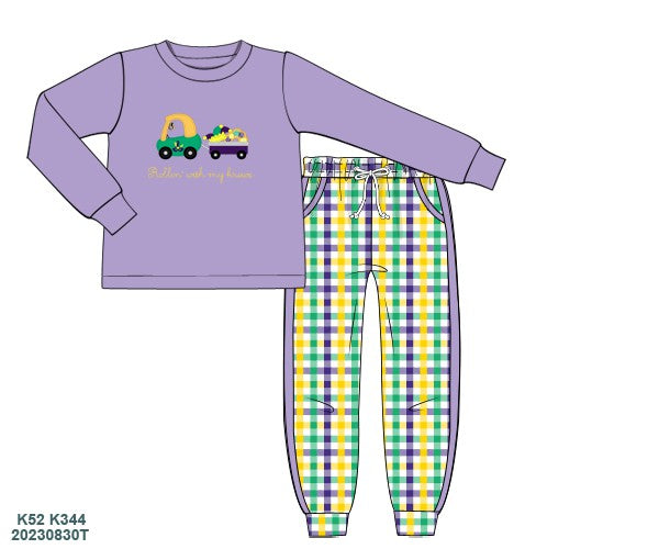 Rollin' With My Krewe Jogger Set