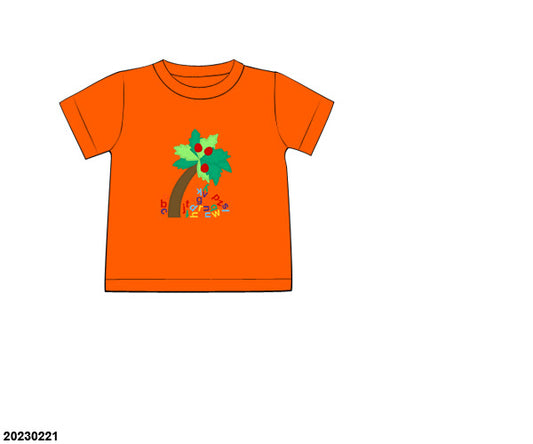Back to School: Alphabet Coconut Tree orange shirt only